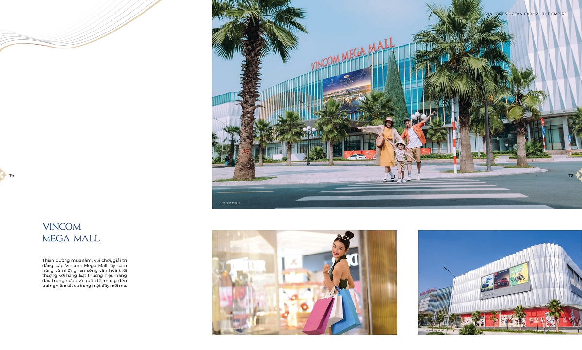 Vincom Mega Mall Vinhomes Hưng Yên là khu trung tâm thương mại đầu tiên và lớn nhất của Vingroup tại khu đô thị mới. Nằm tại mặt ngã tư giao nhau giữa 2 đô thị Vinhomes Đại An và Vinhomes The Empire, cắt nhau bởi trục đường chính rộng 40m – Con Đường nối Vinhomes Đại An & Vinhomes Ocean Park 2 – Với Đường vành đai 3.5 rộng 60m.