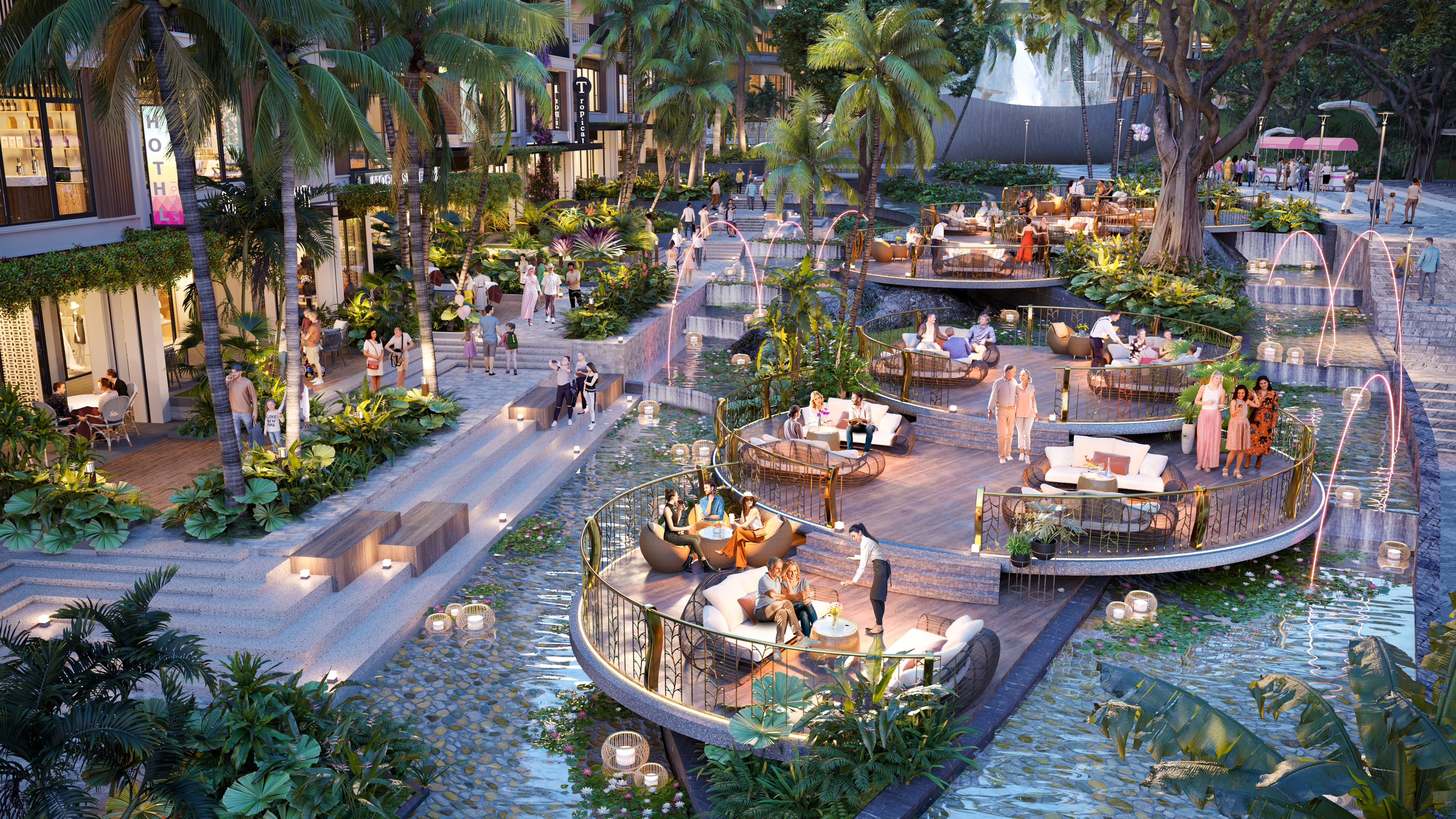 Makaio Park sẽ tựa như một resort khổng lồ. Ảnh phối cảnh minh họa Sun Property